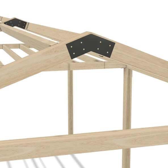 iAhşap Pergola Üst Çatı Bağlantı Braketi - V Şekilli Çelik Birleşim Modülü ürün görseli 1