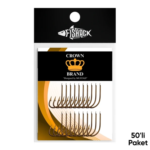 Olta İğnesi - Crown - 17104 - Bronz - No: 1  (50'li Paket) ürün görseli 1