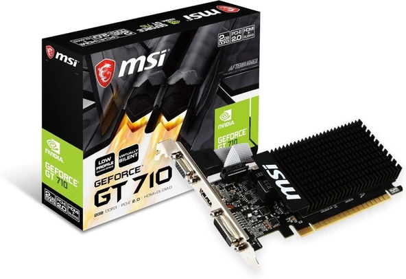 MSI VGA GT 710 2GD3H LP GT710 2GB DDR3 64b DX12 PCIE 3.0 x16 (1xVGA 1xDVI 1xHDMI) Ekran Kartı Teşhir ürün görseli 1
