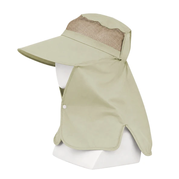 Ense Korumalı Outdoor Şapka - Fileli - Bej - Savex - Resim 2