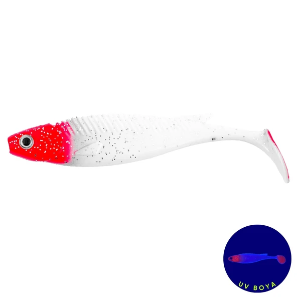 Silikon Balık - 10g 100mm - Fishack PredatorX - UV Boyalı - Redhead ürün görseli 1