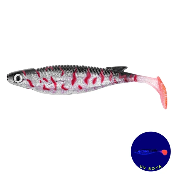 Silikon Balık - 10g 100mm - Fishack PredatorX - UV Boyalı - Venom ürün görseli 1
