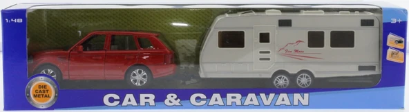 Kırmızı Metal Araçlı Karavan Mk1021 - Resim 2