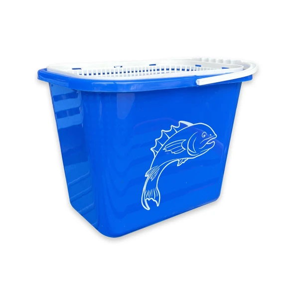 Balıkçı Kovası - 15 lt - Fishack - Süzgeçli - Mavi (Kod 179) ürün görseli 1