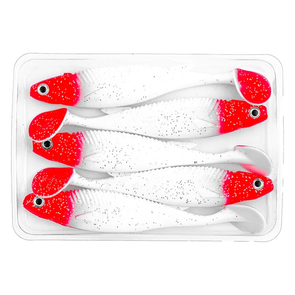 Silikon Balık - 10g 100mm - Fishack PredatorX - UV Boyalı - Redhead - Resim 4
