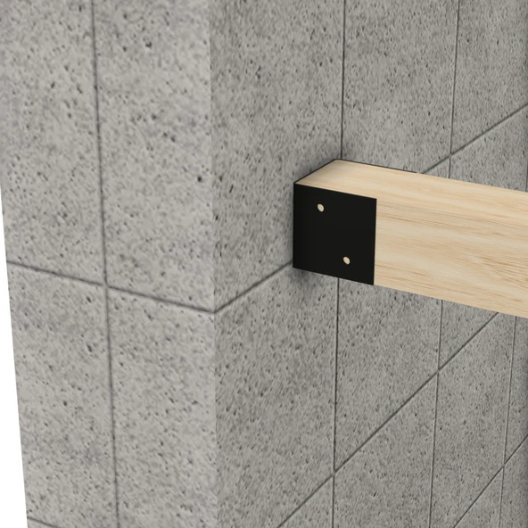 iAhşap Pergola Duvar-Mertek Bağlantı Braketi - Çelik Montaj Elemanı (8.5 - 9 cm ürün görseli 1