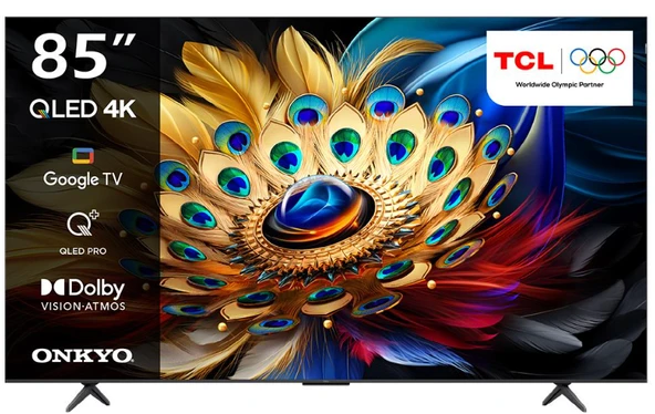 TCL 85C655 85inc 215 cm 4K UHD Google QLED TV,Uydu Alıcılı ürün görseli 1