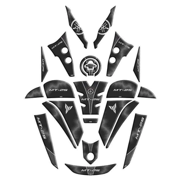 Yamaha Mt25 2020 - 2024 Uyumlu Full Tank Pad Set 006 ürün görseli 1