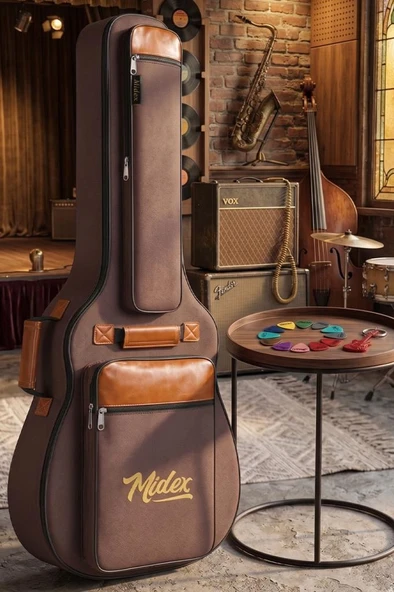 Midex CS-95BRW Özel Tasarım Premium Softcase Klasik Gitar Çantası Gigbag Kılıf (101 cm) ürün görseli 1