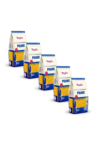 Yayla Mısır ve Sarı Mercimek Penne Makarna 400 g x5 ürün görseli 1