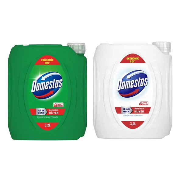 Domestos Çamaşır Suyu 3240 ml Çam Ferahlığı ve Ultra Beyaz 2 li Set ürün görseli 1