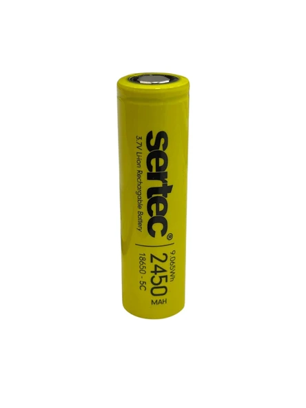 Sertec 18650 3.7v 2450 Mah 5c Li-ıon Şarjlı Pil ürün görseli 1