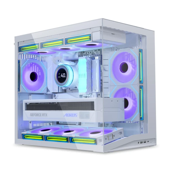 Lian Li O11 Dynamic Mini V2 Beyaz Mid Tower ATX Kasa (G99.O11DMIV2W.00) ürün görseli 1