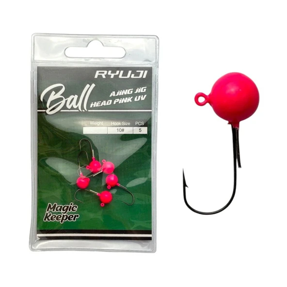 Ryuji Ball Ajing Pink Uv Jighead 1,5 Gr #10 Pcs:5 ürün görseli 1