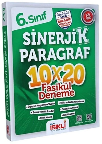 6. Sınıf Sinerjik Paragraf 10x20 Deneme Bilal Işıklı ürün görseli 1