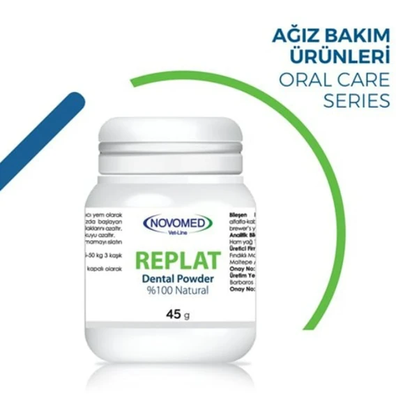 Replat Anti-Plak Kedi Ve Köpek Diş Temizleme Tozu Ağız Kokusu Ve Diş Taşı Önleyici (45 g) ürün görseli 1
