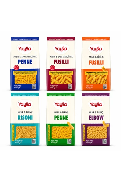 Yayla • 6’lı Gurme Set: Mısır & Pirinç ve Sarı Mercimek Serisi – Glutensiz & Vegan! ürün görseli 1