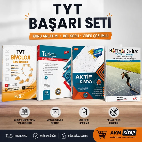 Acil Matematiğin İlacı Bilgi Sarmal Türkçe Aktif Kimya ve Biyotik Biyoloji Soru Bankası Seti 4 Kitap ürün görseli 1