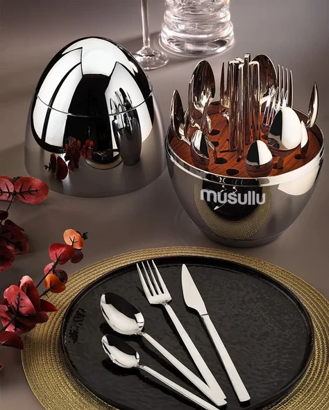 Musullu MSL-304 Paslanmaz Çelik Çatal Bıçak Kaşık Seti ürün görseli 1