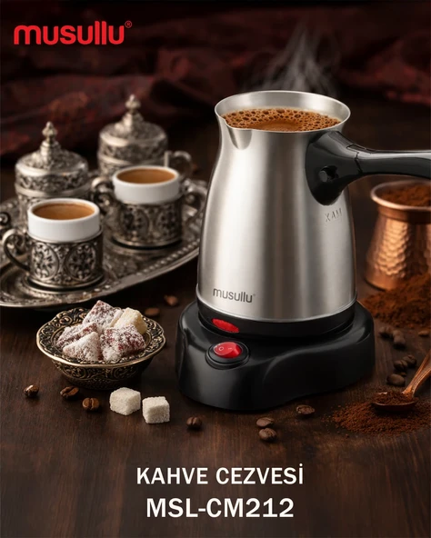 Musullu MSL-CM212 Elektrikli Cezve Çelik ürün görseli 1