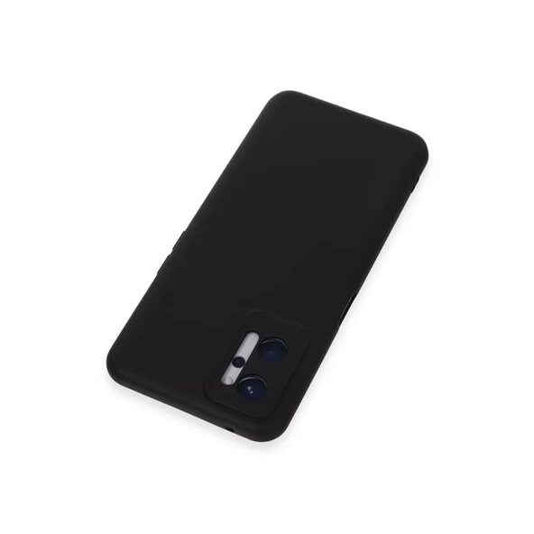 Realme 9i 4g Kılıf Nano İçi Kadife Silikon - Siyah ürün görseli 1