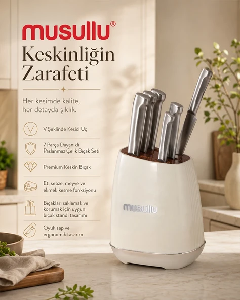 Musullu MKN-6020 Standlı Bıçak Seti - Resim 2