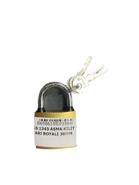 SGS 1343 ASMA KİLİT SARI BOYALI 38MM ürün görseli 1