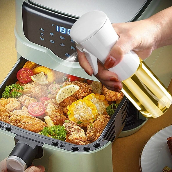 210 Ml Tetikli Sprey Cam Yağ Limon Sos Spreyi Yağ Şişesi Airfryer- Tava Yağdanlık ürün görseli 1