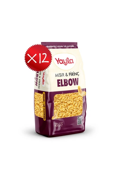 Yayla Mısır ve Pirinç Elbow Makarna 400 g x12 ürün görseli 1