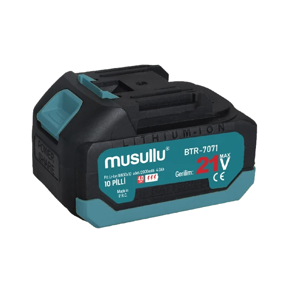 Musullu BTR-7071 El Aletleri Bataryası Li-Ion – 21V / 2000 mAh 4.0Ah ürün görseli 1