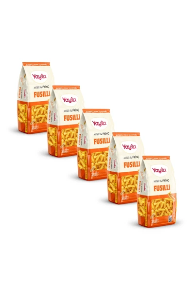 Yayla Mısır ve Pirinç Fusilli Makarna 400 g x 5 ürün görseli 1