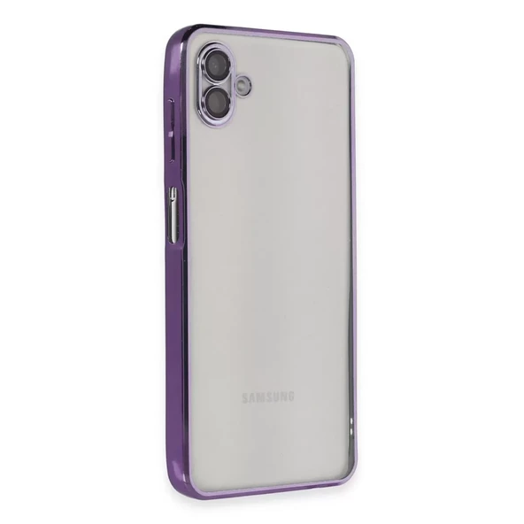 Samsung Galaxy A04 Kılıf Razer Lensli Silikon - Mor ürün görseli 1