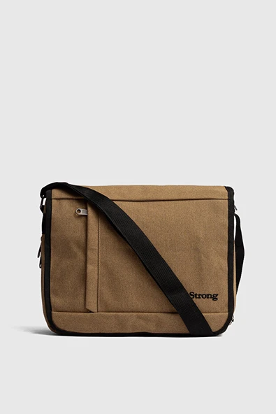 SR-06 Kanvas (pamuk) Postacı Çantası Notebook Macbook Tablet Ders Kitabı Okul Ve Üniversite Çantası BEJ ürün görseli 1