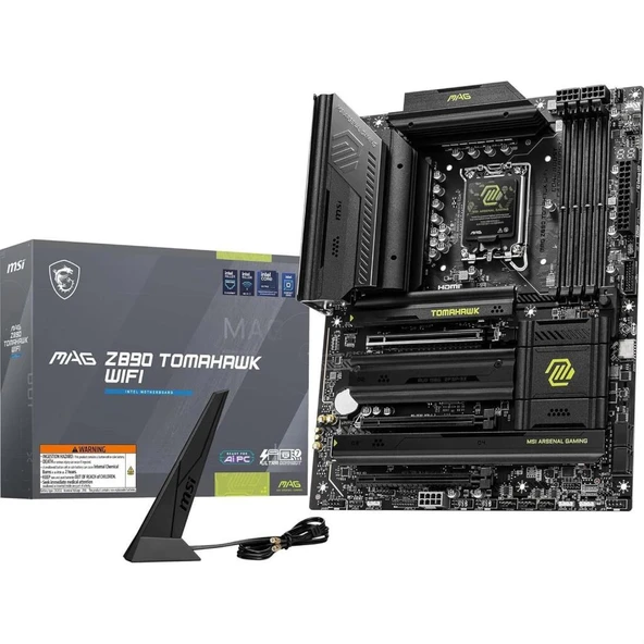 MSI, Mag Z890 Tomahawk Wifi Soket 1851 Ddr5 9200Mhz(oc) Usb 20Gbps 4Xm.2 2Xtb4 Hdmi Display 5G Lan Wifi 7 Atx, 7E32-001R Outlet ürün görseli 1