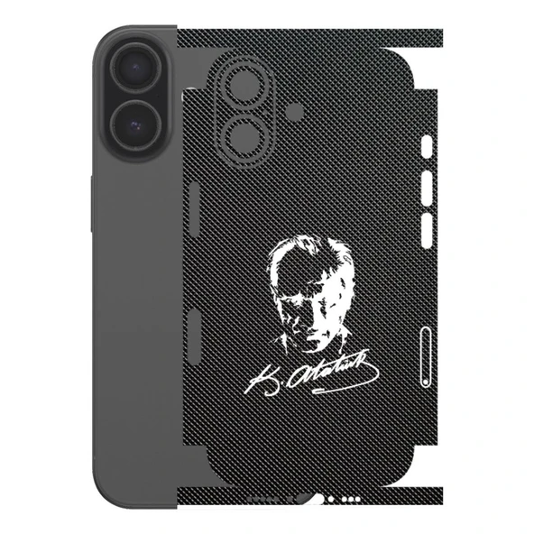 Atatürk Görselli ve İmzalı Arka Kaplama  Iphone 17 ürün görseli 1
