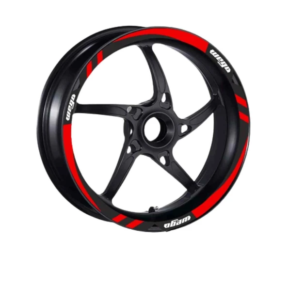 Tvs Wego 110 2012 - 2024 Uyumlu Kırmızı 1 Set Jant Şeridi ürün görseli 1