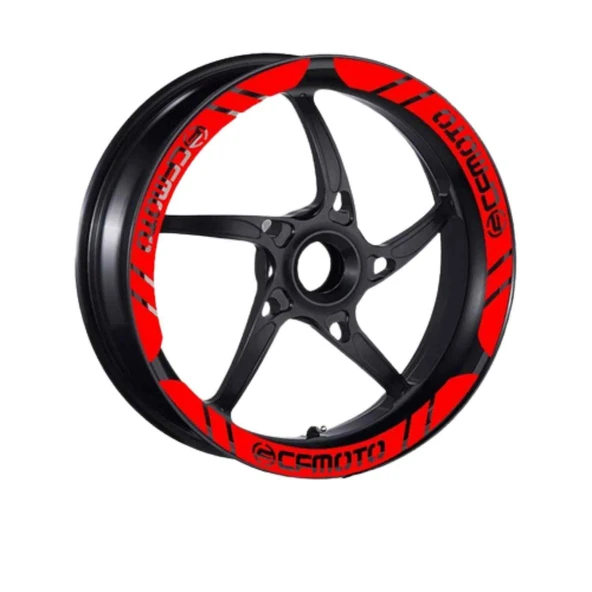 Cf Moto Uyumlu Kırmızı 1 Set Jant Şeridi ürün görseli 1