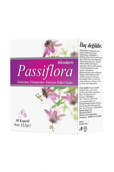 Miraderm Passiflora 30 Kapsül ürün görseli 1