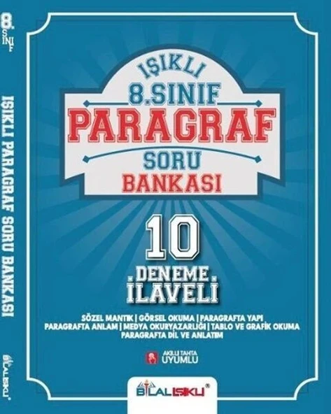 8. Sınıf Paragraf Işıklı Soru Bankası 10 Deneme İlaveli Bilal Işıklı Yayınları ürün görseli 1