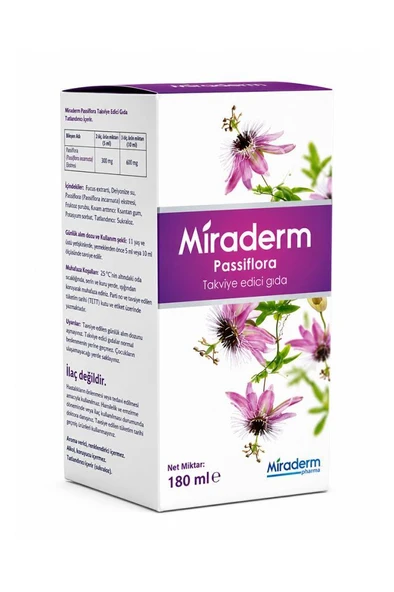Miraderm Passiflora 180 ml Şurup ürün görseli 1