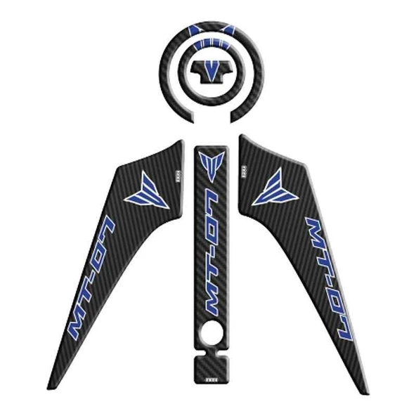 Yamaha Mt07 2014 - 2017 Uyumlu Tank Pad Set 001 ürün görseli 1