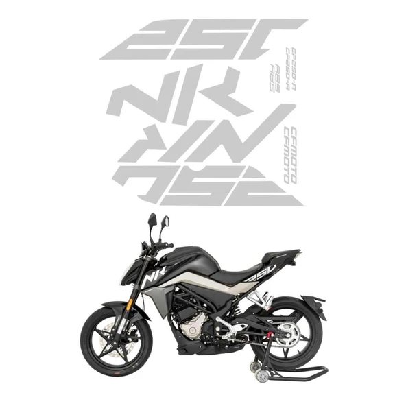Cf Moto 250 Nk Sticker Seti Beyaz ürün görseli 1
