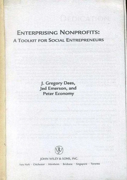 Enterprising Nonprofits (Fotokopi Kitap) ürün görseli 1