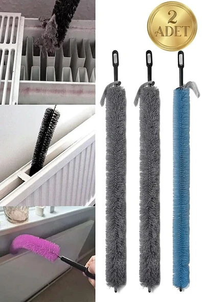 2 Adet Kombi Kalorifer Petek Temizleme Fırçası 70 Cm Esnek Radyatör Temizlik Fırçası Toz Alma Aparatı Dar Alan Silme Mopu ürün görseli 1