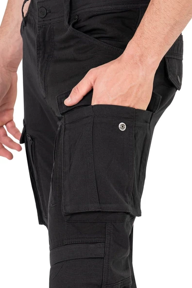 BJ TRUVA CARGO BLACK KORUMALI PANTOLON - Resim 11