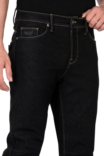 BJ CITY BIKER COLD KILLER BLACK PANTOLON - Resim 5
