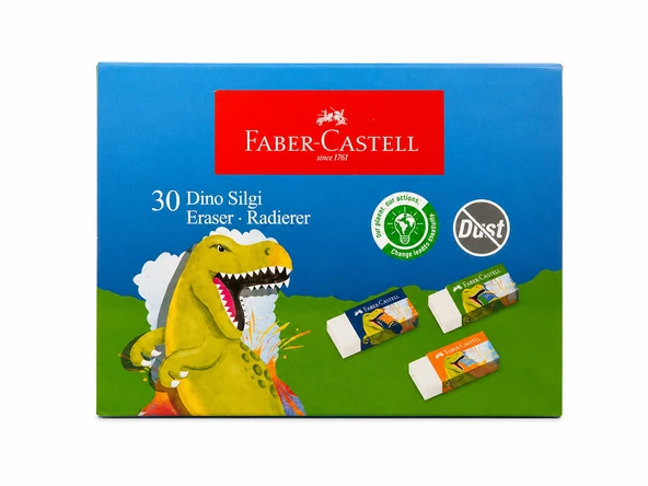 Faber Castell Dino Desenli Silgi 3 Adet - Resim 2