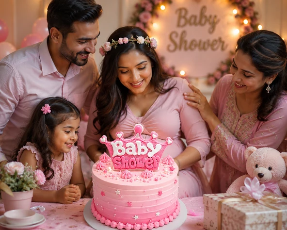 Baby Shower Pembe Yazılı Mum Dekoratif Parti Mumu Kutlama Pastası Süsleme Aksesuarı ürün görseli 1