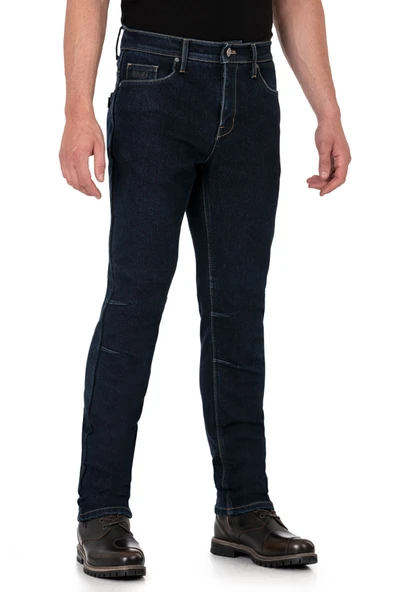 BJ CITY BIKER COLD KILLER DARK BLUE PANTOLON - Resim 3