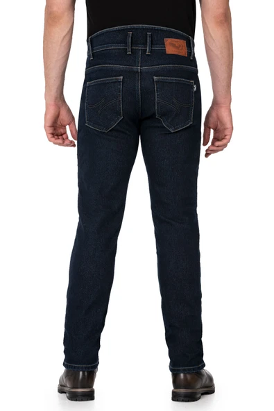 BJ CITY BIKER COLD KILLER DARK BLUE PANTOLON - Resim 4